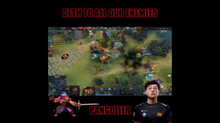 The moment when Fnatic’s Pangolier rolled over TNC Predator to take their TI10 spot!!!